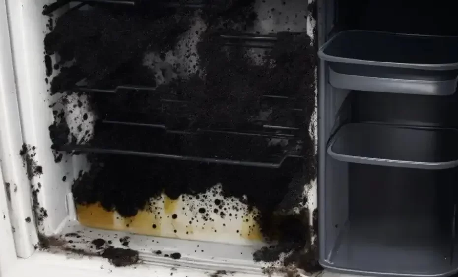 how to clean mold in a mini fridge